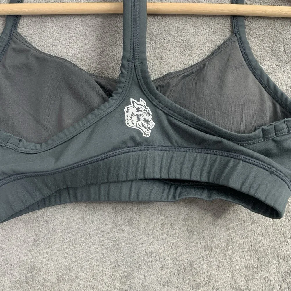 Darc Sport Sports Bra Womens Small Gray Workout Gym Athleisure Wolves Numbered - Picture 8 of 8